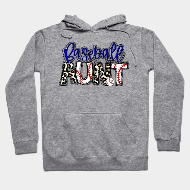 Baseball Aunt Leopard   Baseball Aunt Hoodie by Wonder man 